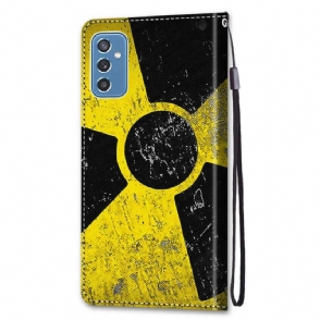 Leren Hoesje voor Samsung Galaxy M52 5G Radioactief Symbool