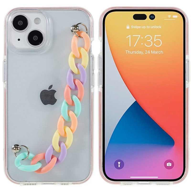 Hoesje voor iPhone 14 Siliconen Polsbandje