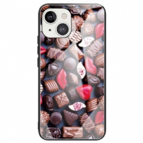 Telefoonhoesje voor iPhone 14 Chocolade Van Gehard Glas