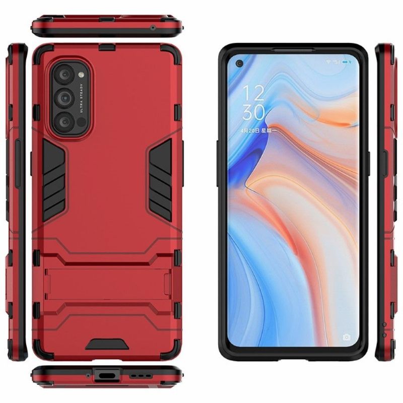 Hoesje voor Oppo Reno 4 Pro 5G Cool Guard Schokbestendig Met Geïntegreerde Standaard