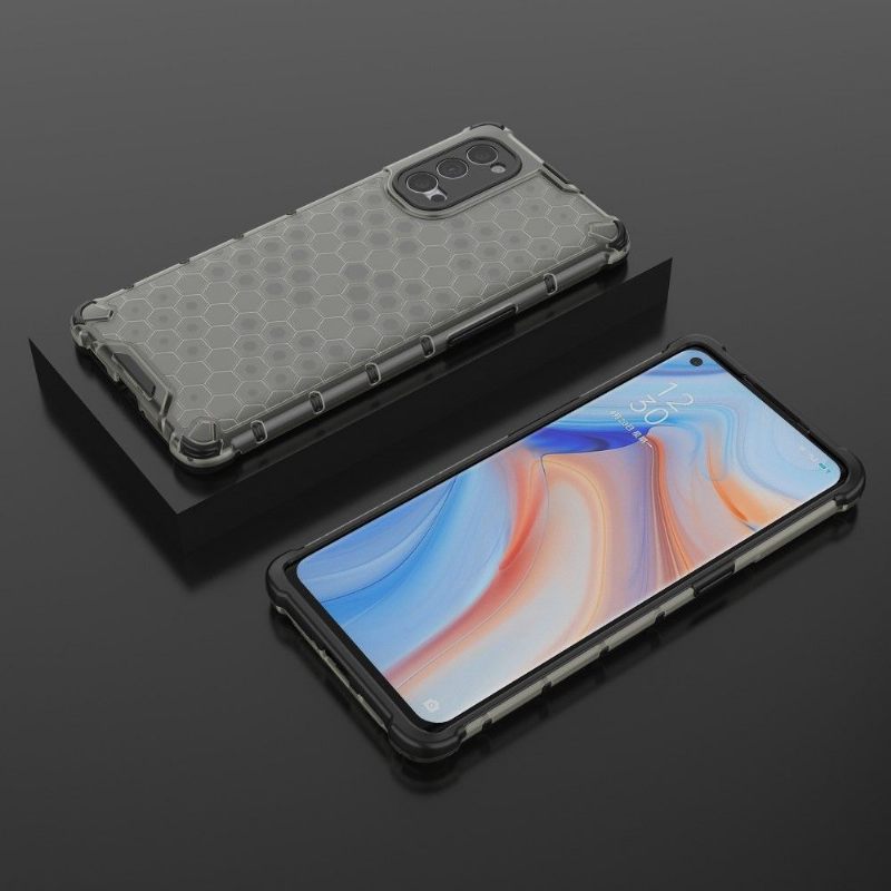 Hoesje voor Oppo Reno 4 Pro 5G Honingraatontwerp