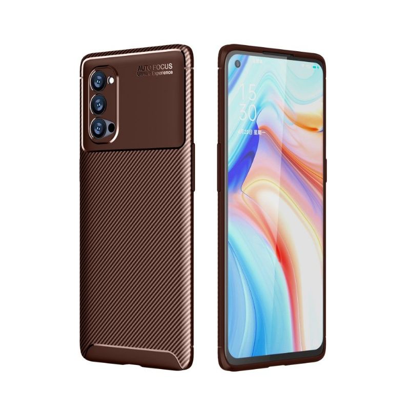 Hoesje voor Oppo Reno 4 Pro 5G Koolstofvezeleffect