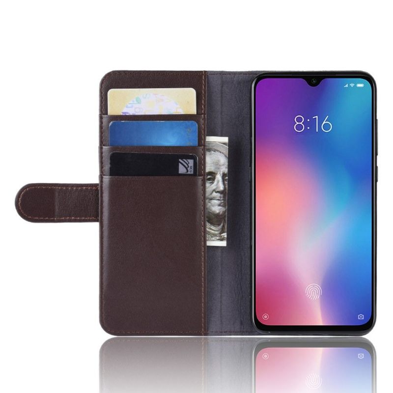 Cover voor Xiaomi Mi 9 SE Premium Leren Kaarthouder - Bruin