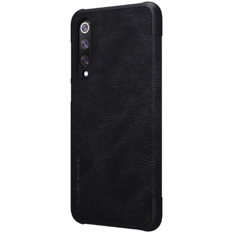 Leren Hoesje voor Xiaomi Mi 9 SE Bescherming Nillkin Qin Leren Cover - Zwart