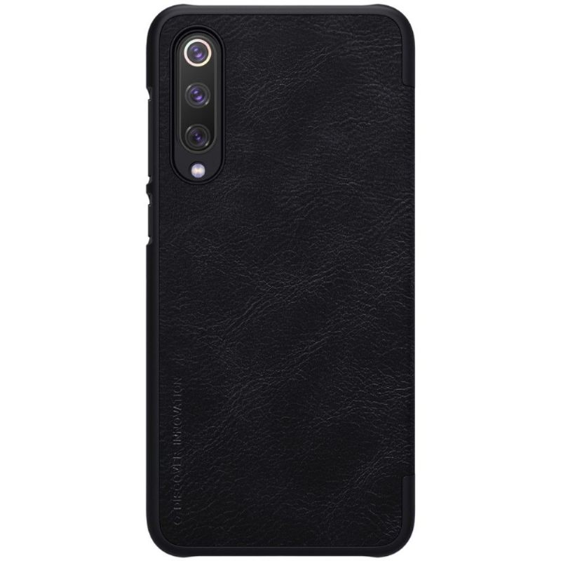 Leren Hoesje voor Xiaomi Mi 9 SE Bescherming Nillkin Qin Leren Cover - Zwart