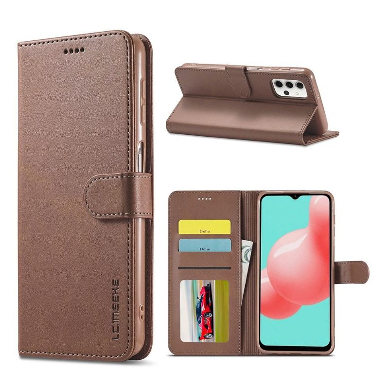 Cover voor Samsung Galaxy A32 5G Folio-hoesje Ledereffect Lc.imeeke