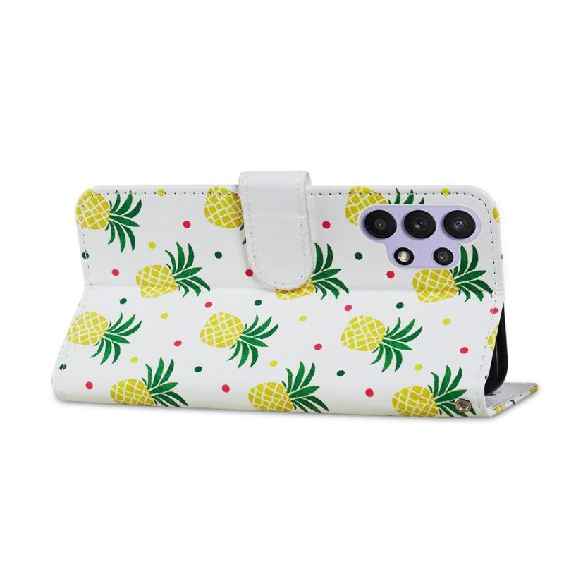 Flip Case voor Samsung Galaxy A32 5G Ananas