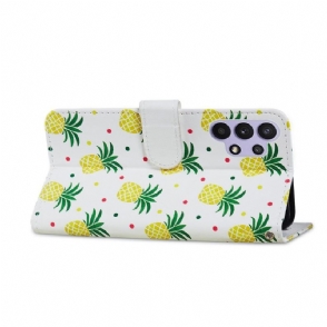 Flip Case voor Samsung Galaxy A32 5G Ananas