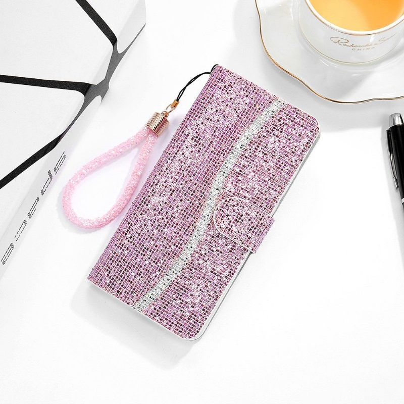 Folio-hoesje voor Samsung Galaxy A32 5G Glitterkaarthouder