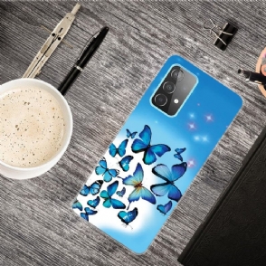 Hoesje voor Samsung Galaxy A32 5G Blauwe Vlinders