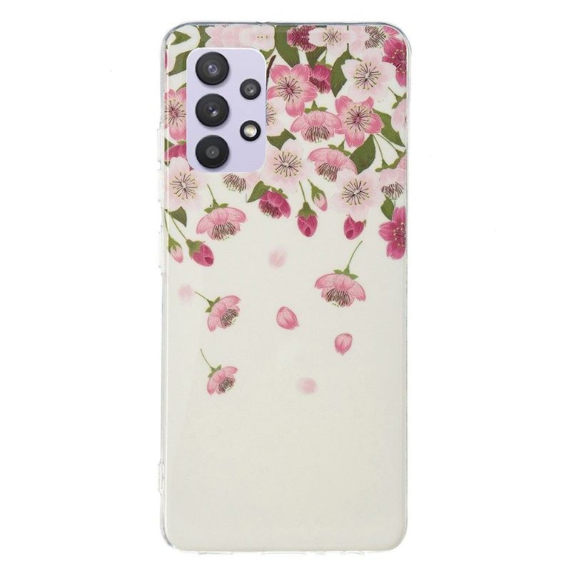 Hoesje voor Samsung Galaxy A32 5G Fluorescerende Bloemen