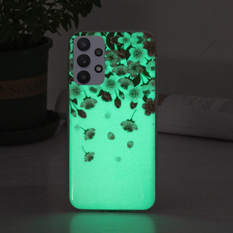 Hoesje voor Samsung Galaxy A32 5G Fluorescerende Bloemen