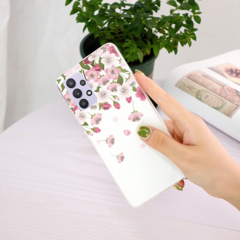 Hoesje voor Samsung Galaxy A32 5G Fluorescerende Bloemen