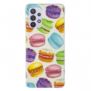 Hoesje voor Samsung Galaxy A32 5G Fluorescerende Macarons