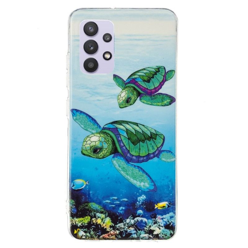 Hoesje voor Samsung Galaxy A32 5G Fluorescerende Schildpadden