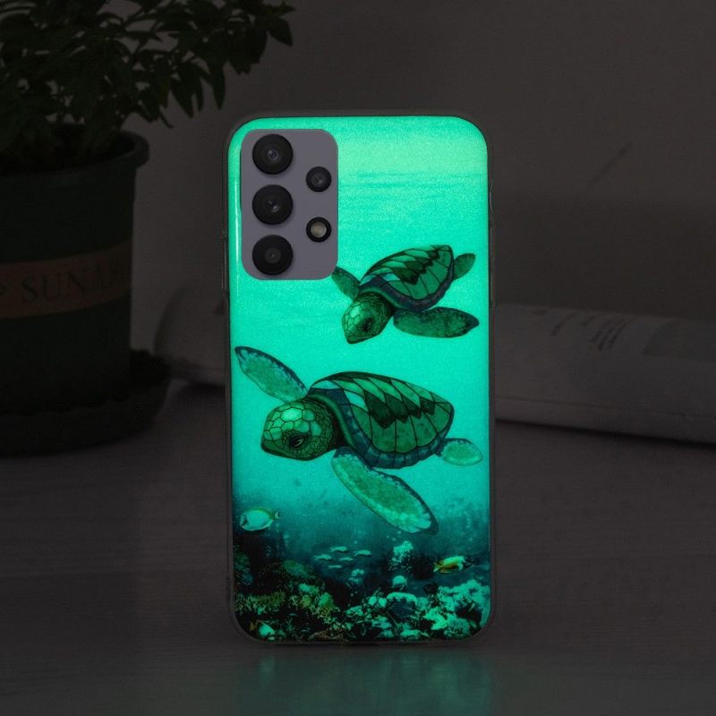 Hoesje voor Samsung Galaxy A32 5G Fluorescerende Schildpadden