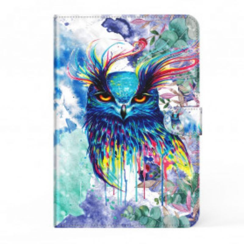 Folio-hoesje voor Samsung Galaxy Tab S8 / Tab S7 Faux Lederen Uil