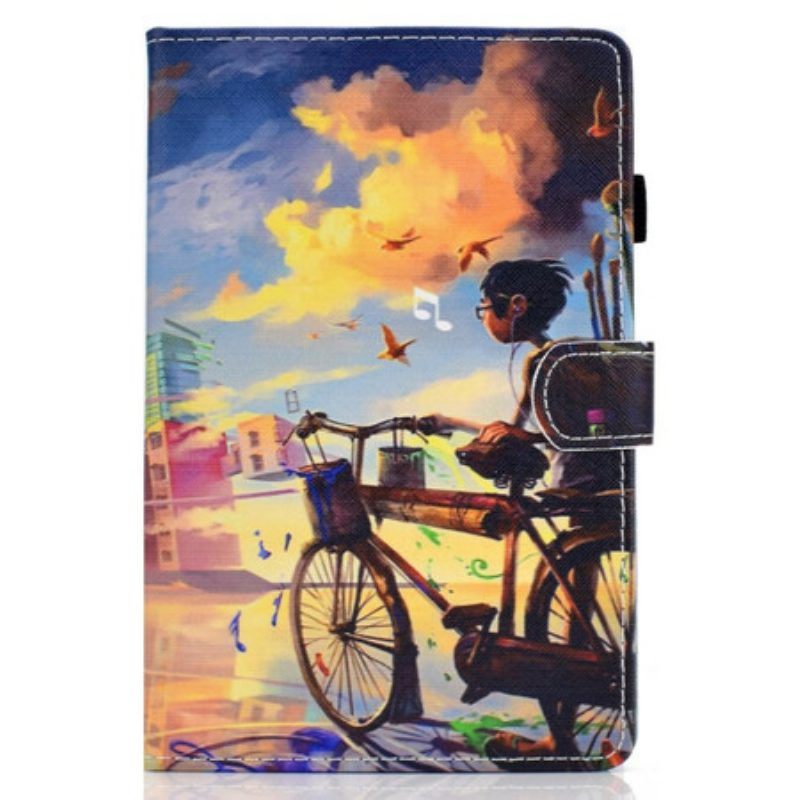 Folio-hoesje voor Samsung Galaxy Tab S8 / Tab S7 Fiets Kunst