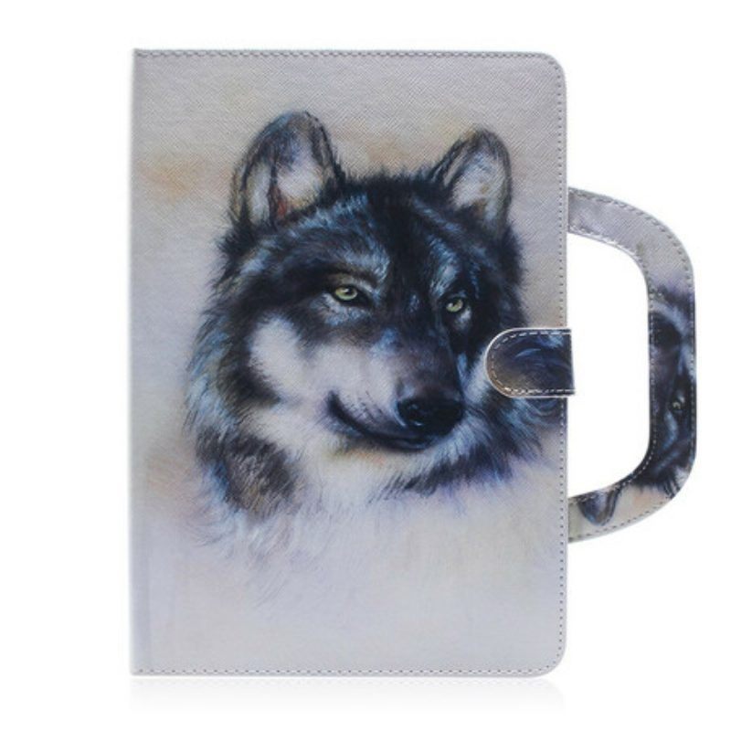 Folio-hoesje voor Samsung Galaxy Tab S8 / Tab S7 Wolf Met Handvat