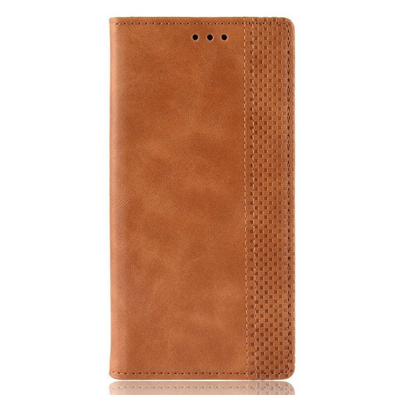 Bescherming Hoesje voor Samsung Galaxy M12 / A12 Folio-hoesje Gestileerd Vintage Leereffect