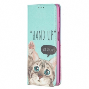 Bescherming Hoesje voor Samsung Galaxy M12 / A12 Folio-hoesje Hand Omhoog