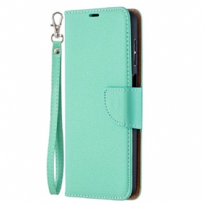 Folio-hoesje voor Samsung Galaxy M12 / A12 Flip Case Lychee Rabat Schuin