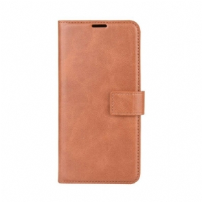 Folio-hoesje voor Samsung Galaxy M12 / A12 Geglazuurd Leereffect