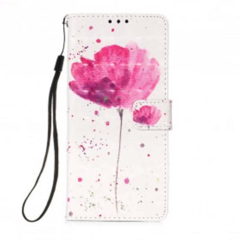 Hoesje Folio-hoesje voor Samsung Galaxy M12 / A12 Aquarel Papaver