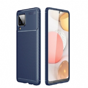 Hoesje voor Samsung Galaxy M12 / A12 Flexibele Koolstofvezeltextuur