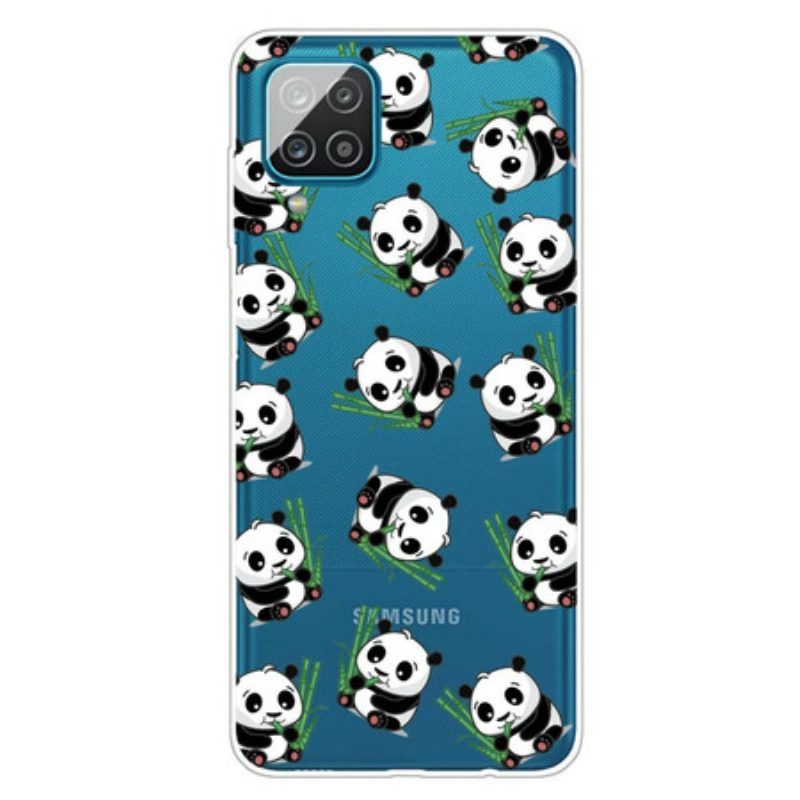 Hoesje voor Samsung Galaxy M12 / A12 Kleine Panda's