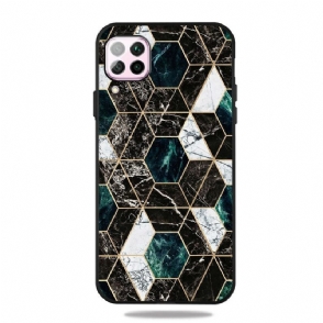 Hoesje voor Samsung Galaxy M12 / A12 Kleurrijk Geometrie Marmer