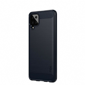 Hoesje voor Samsung Galaxy M12 / A12 Mofi Geborsteld Koolstofvezel