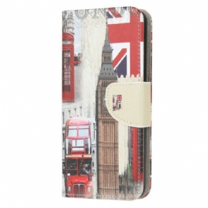 Leren Hoesje voor Samsung Galaxy M12 / A12 Het Londense Leven