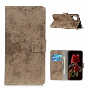 Leren Hoesje voor Samsung Galaxy M12 / A12 Vintage Kunstleer