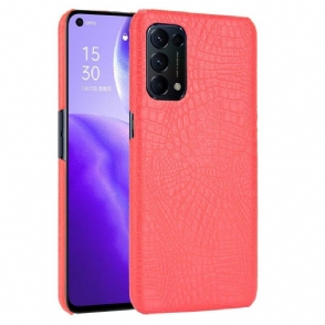 Telefoonhoesje voor Oppo Find X3 Lite Bescherming Krokodil-effect