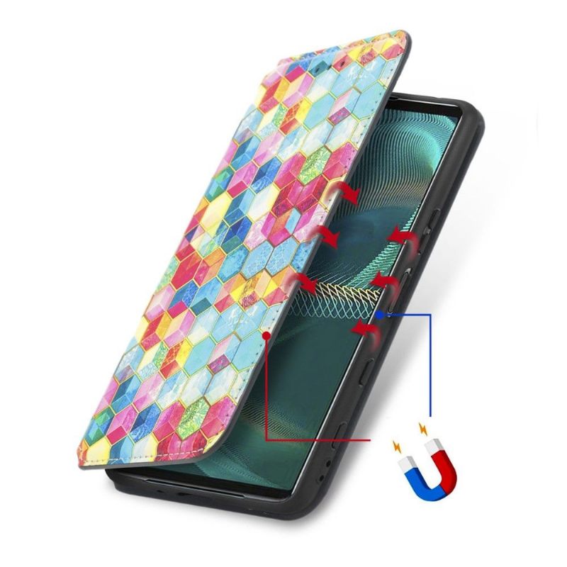 Folio-hoesje voor Sony Xperia 5 III 3d-kubus