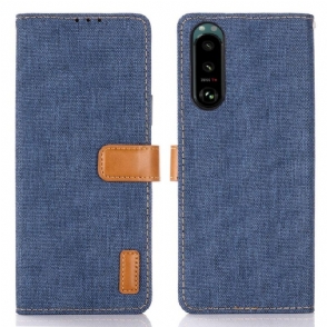 Folio-hoesje voor Sony Xperia 5 III Canvaseffect Oxford