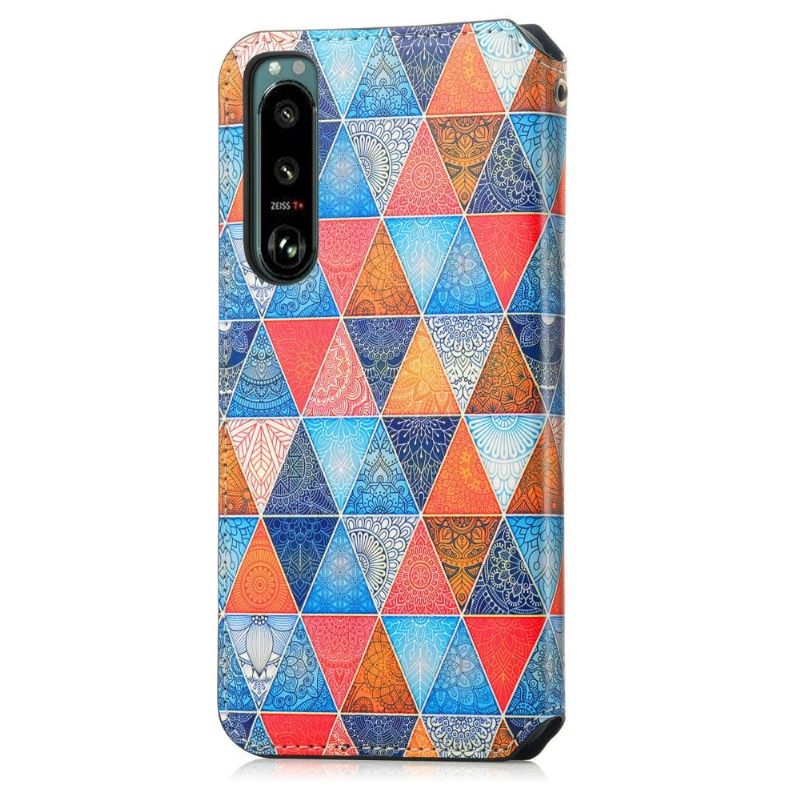 Folio-hoesje voor Sony Xperia 5 III Mandala Caleidoscoop