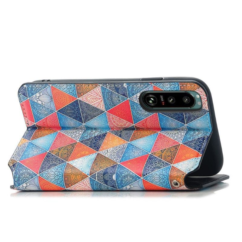 Folio-hoesje voor Sony Xperia 5 III Mandala Caleidoscoop