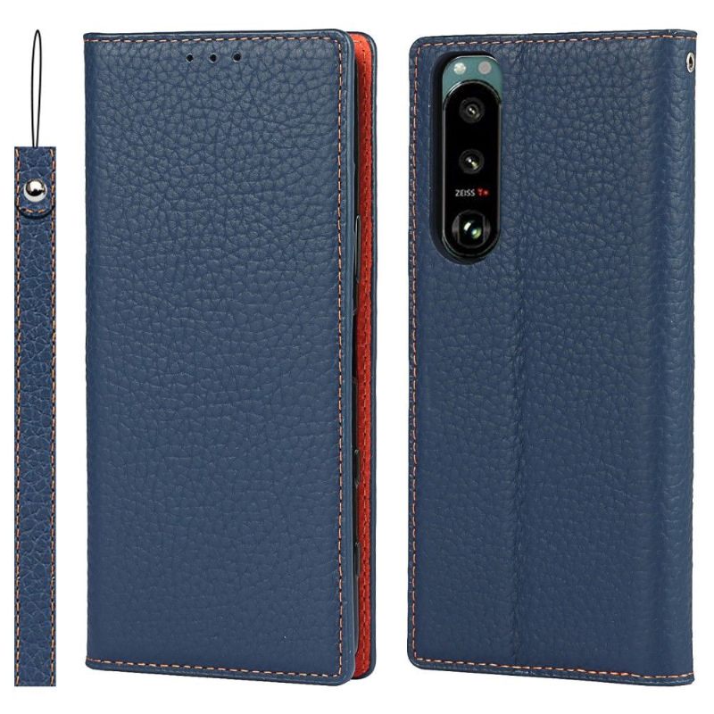 Folio-hoesje voor Sony Xperia 5 III Met Ketting Leer