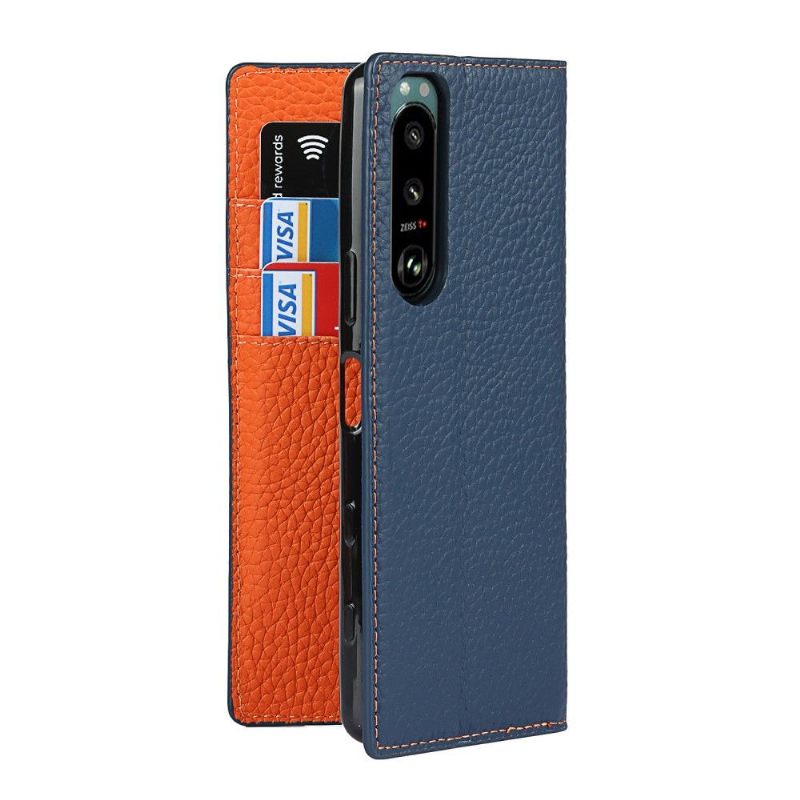 Folio-hoesje voor Sony Xperia 5 III Met Ketting Leer