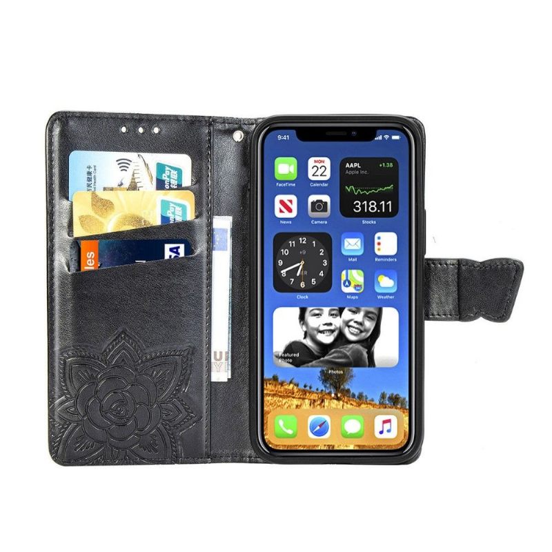 Case voor iPhone 12 / 12 Pro Bescherming Reliëfvlinder