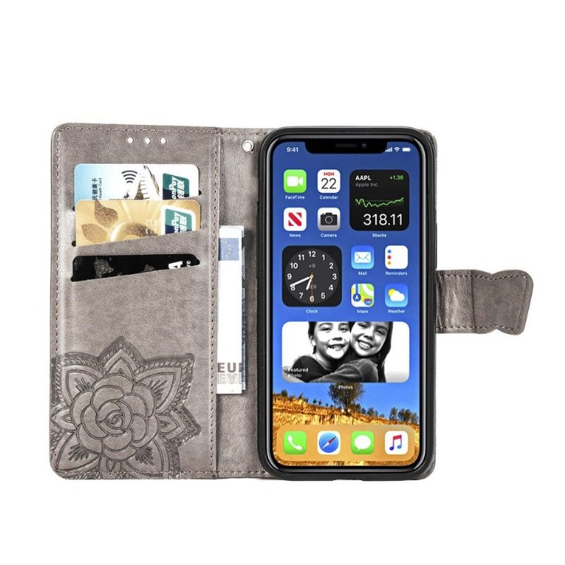 Case voor iPhone 12 / 12 Pro Bescherming Reliëfvlinder