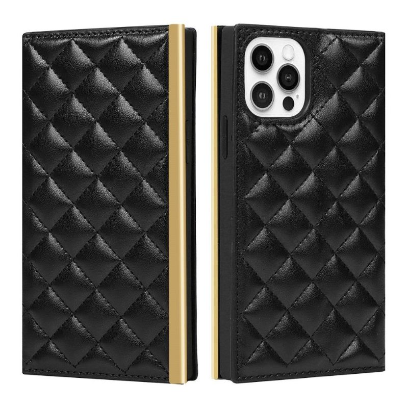 Folio-hoesje voor iPhone 12 / 12 Pro Gewatteerde Glamour