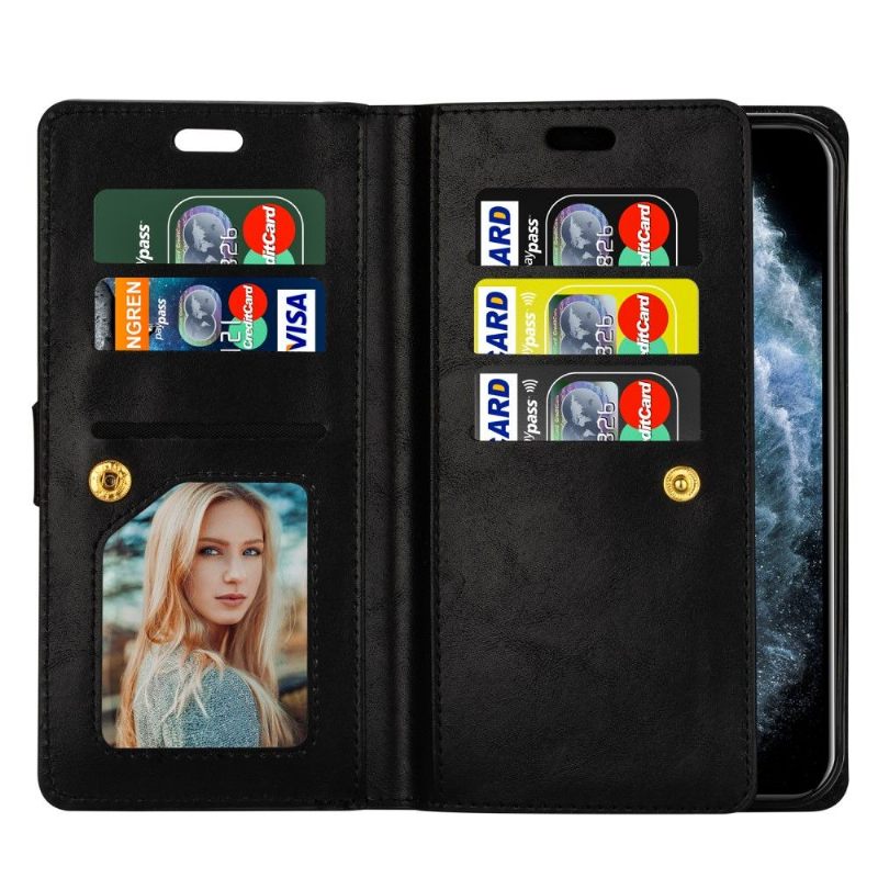 Folio-hoesje voor iPhone 12 / 12 Pro Portemonnee Met Ketting Kunstleer