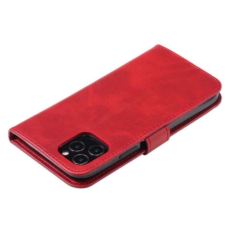 Folio-hoesje voor iPhone 12 / 12 Pro Ritsvak Met Leereffect