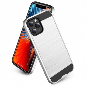 Hoesje voor iPhone 12 / 12 Pro Geborsteld Metaaleffect