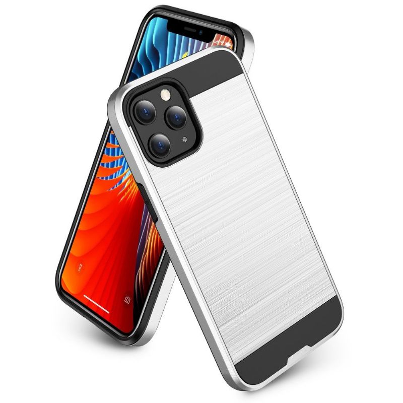 Hoesje voor iPhone 12 / 12 Pro Geborsteld Metaaleffect