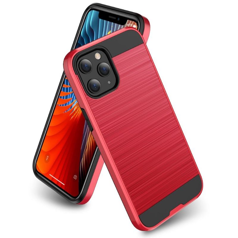 Hoesje voor iPhone 12 / 12 Pro Geborsteld Metaaleffect