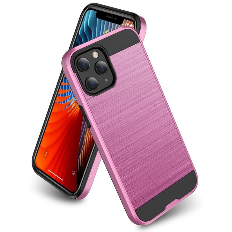 Hoesje voor iPhone 12 / 12 Pro Geborsteld Metaaleffect